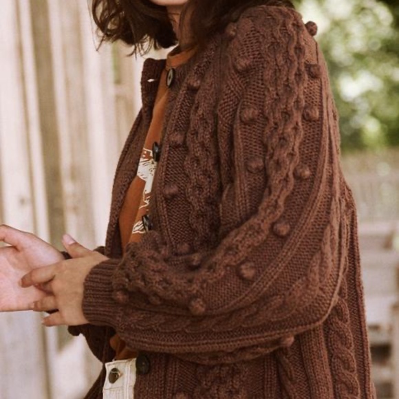 THE GREAT. NWT 😍 Mountainside Cardigan in Dark Cedar. Size 1 (s) - Picture 2 of 6
